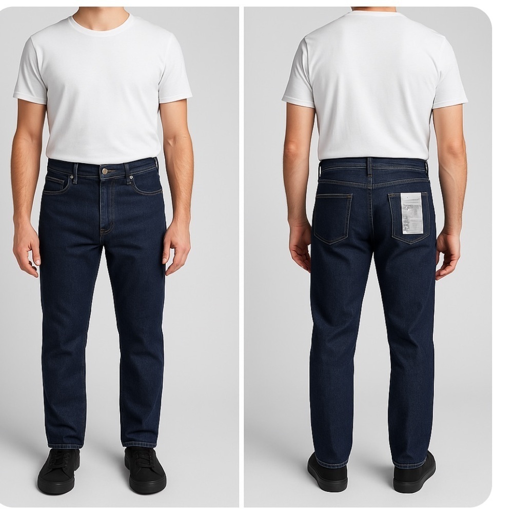 Everlane Jeans Mens Size 31x30 Blue Denim Cotton Pockets Belt Loops Pull On